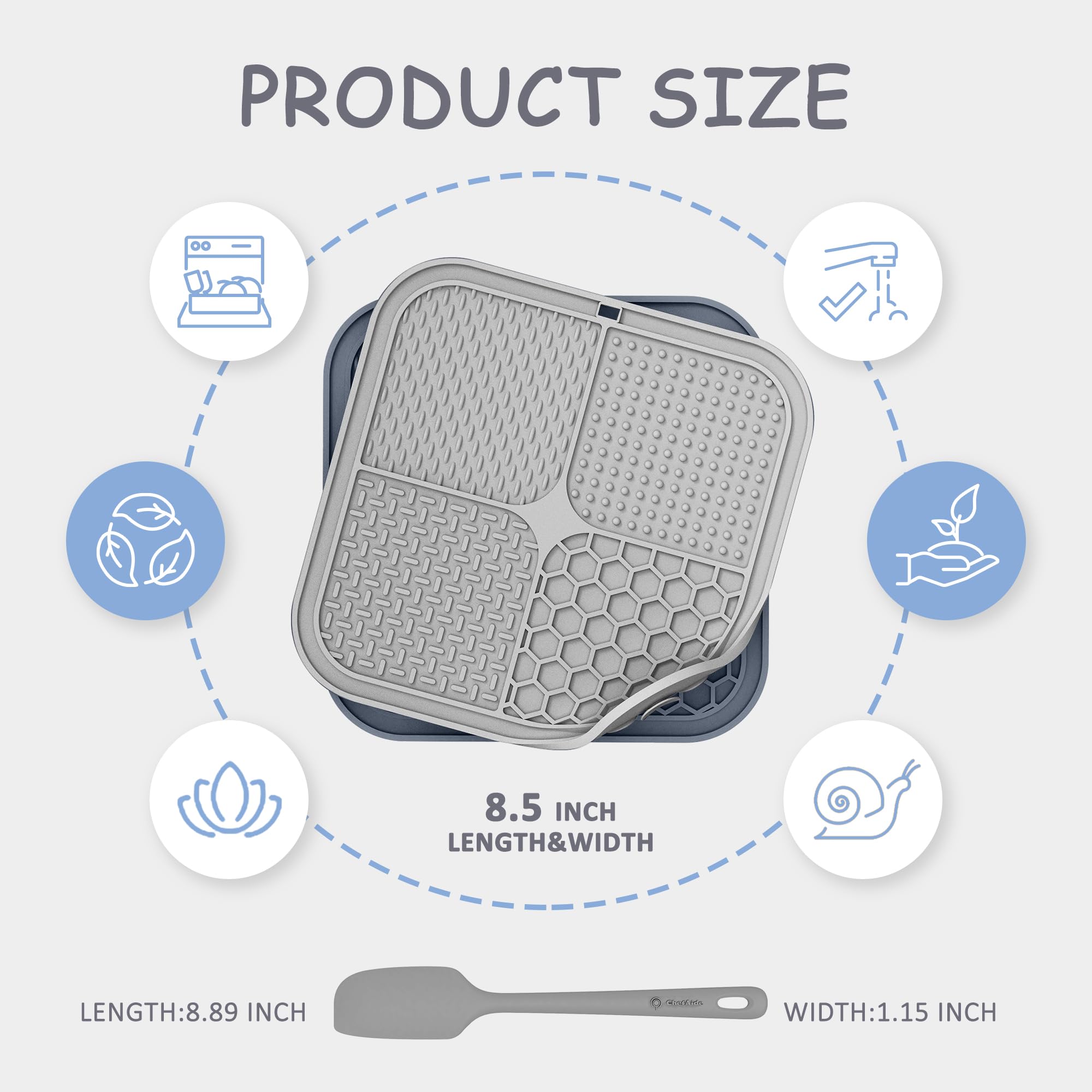 ChefAide tapis de léchage avec ventouses fortes et adhérence fiable