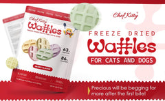 Chef Kitty gaufre toppers nourriture chat – ajouter du goût aux repas