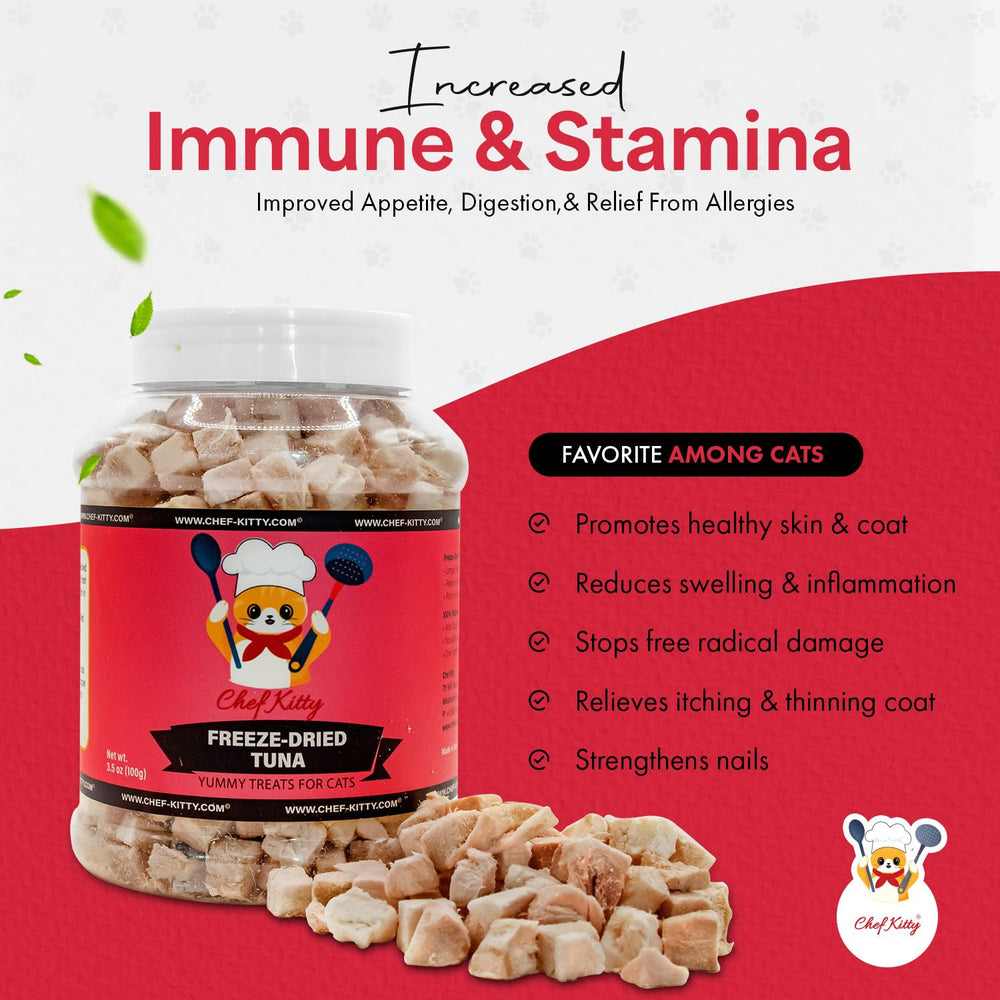 Proteines elevees Chef Kitty, thon, ideal pour snack rapide