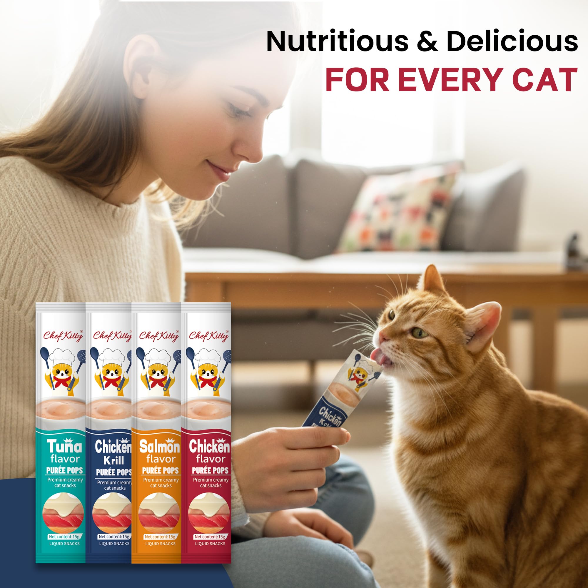 Chef Kitty stimulation enrichissante par friandises lickables