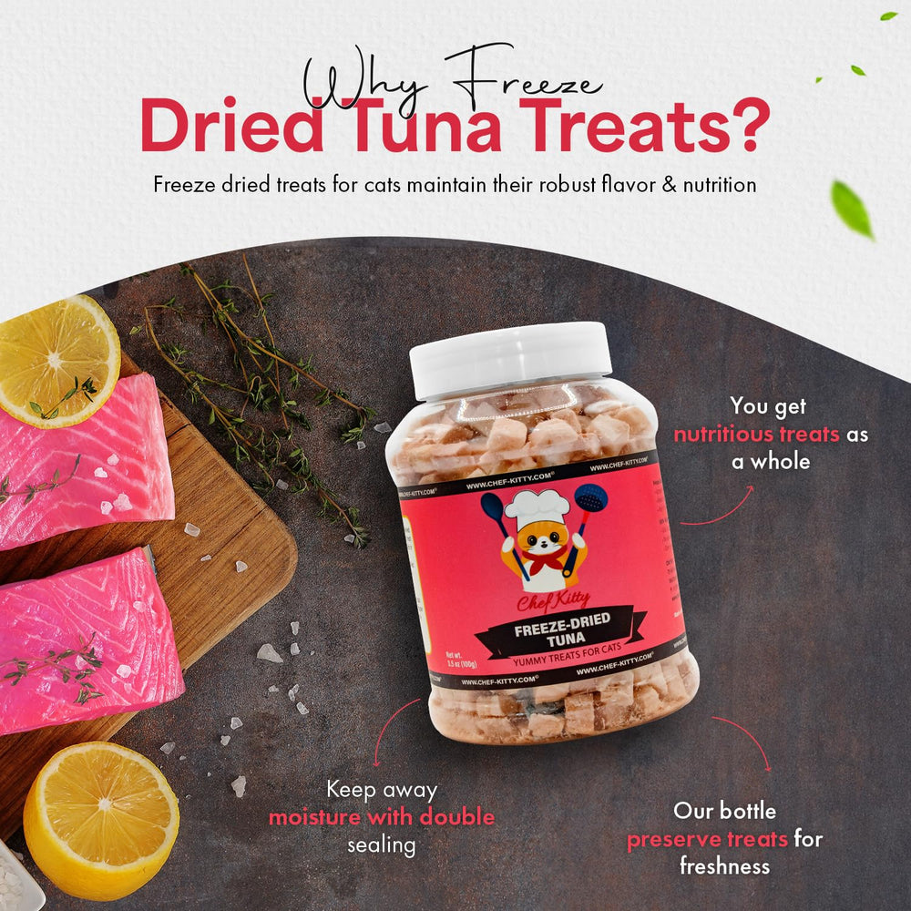 Sans additifs ni conservateurs Chef Kitty, thon pur pour animaux