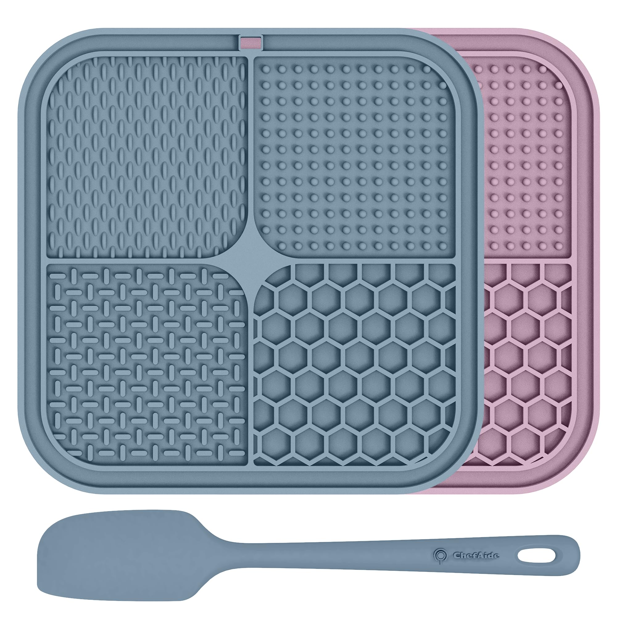 ChefAide tapis de léchage 8,5 pouces pour chiens et chats, calme les repas.
