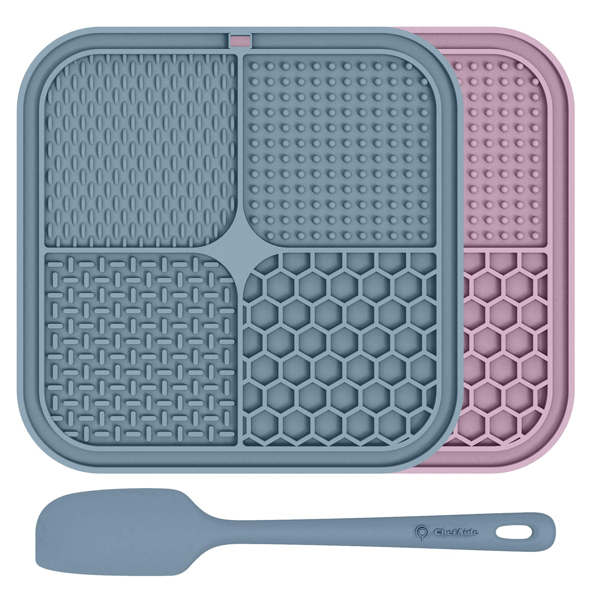 ChefAide tapis de léchage 8,5 pouces pour chiens et chats, calme les repas.