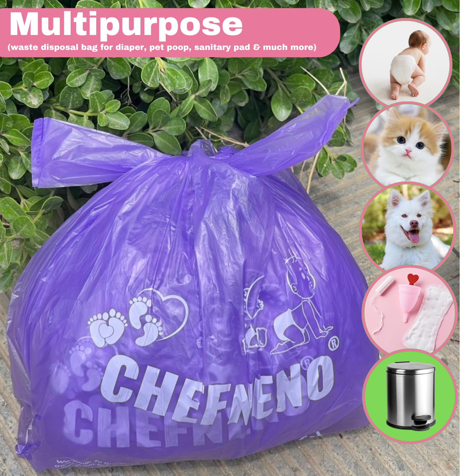 Lot CHEFNENO 600 sacs : économie et praticité pour familles.