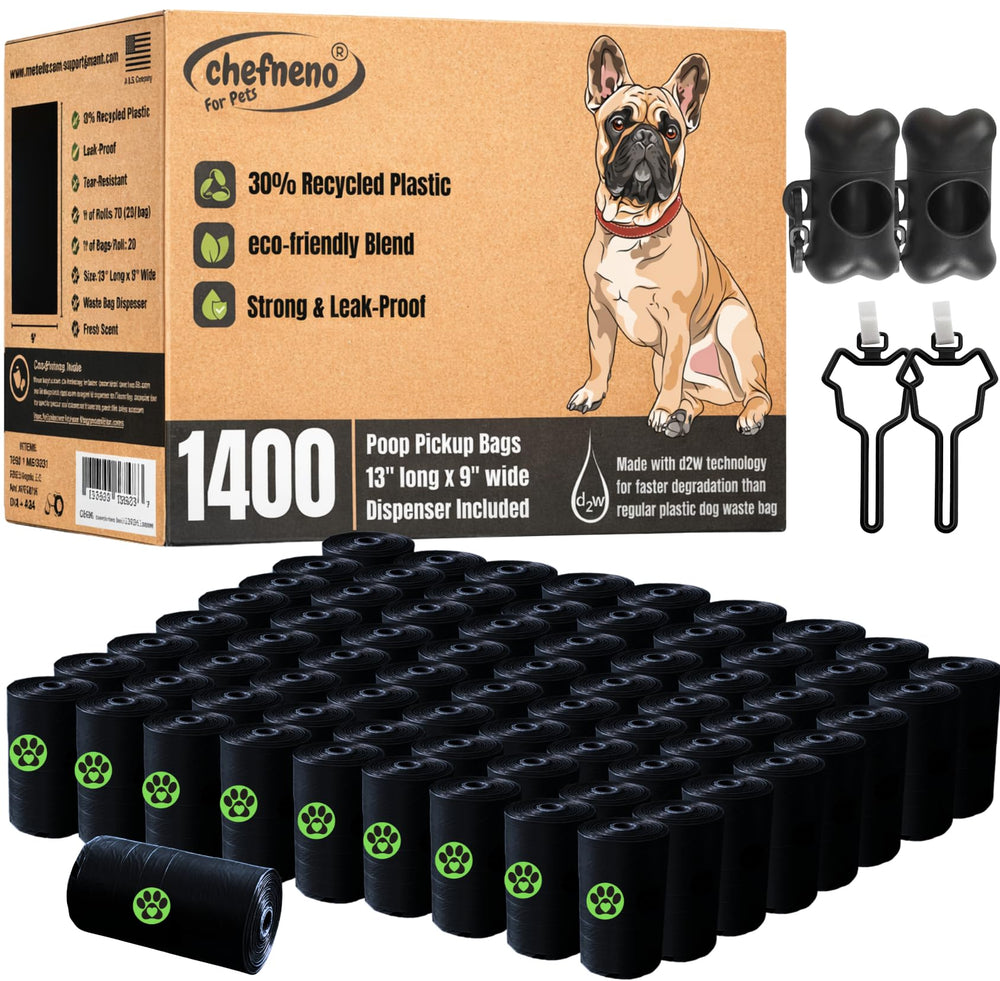 CHEFNENO sacs-poubelle chien extra-épais garantissant l’étanchéité.