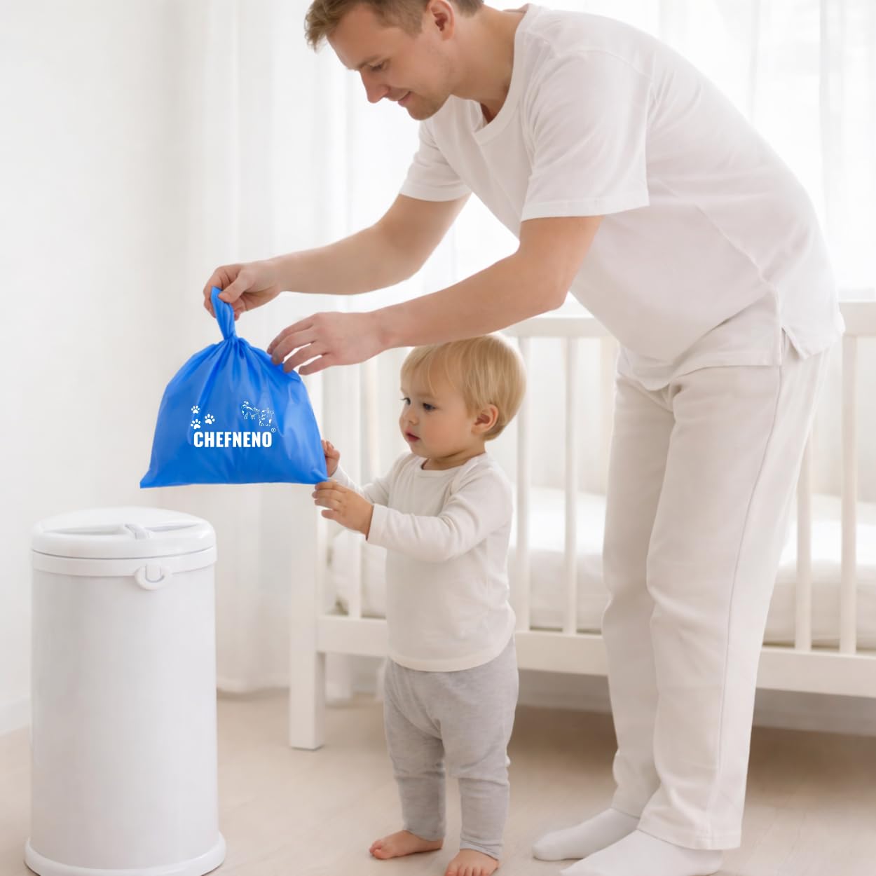 CHEFNENO usage quotidien, sacs adaptés pour litière et déplacements.
