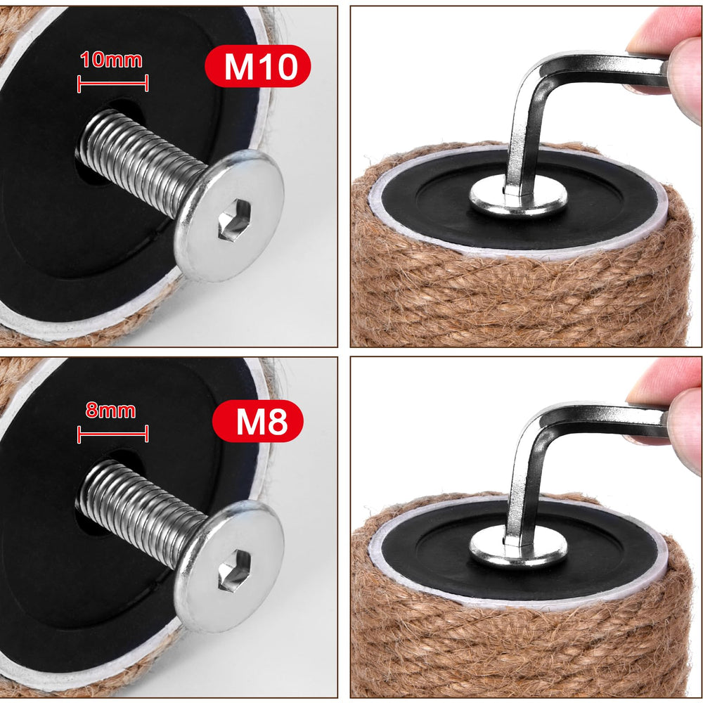 Vis M10 et M8 de 4,5 cm et 4 cm incluses.