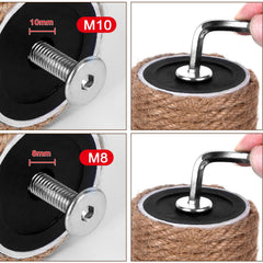 Vis M10 et M8 de 4,5 cm et 4 cm incluses.