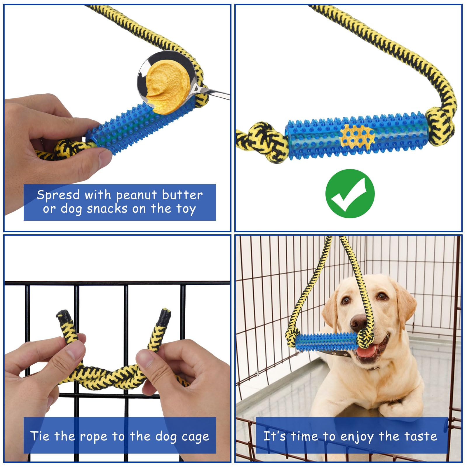 Jouet ChengFu bleu pour dentition et mordillement du chiot