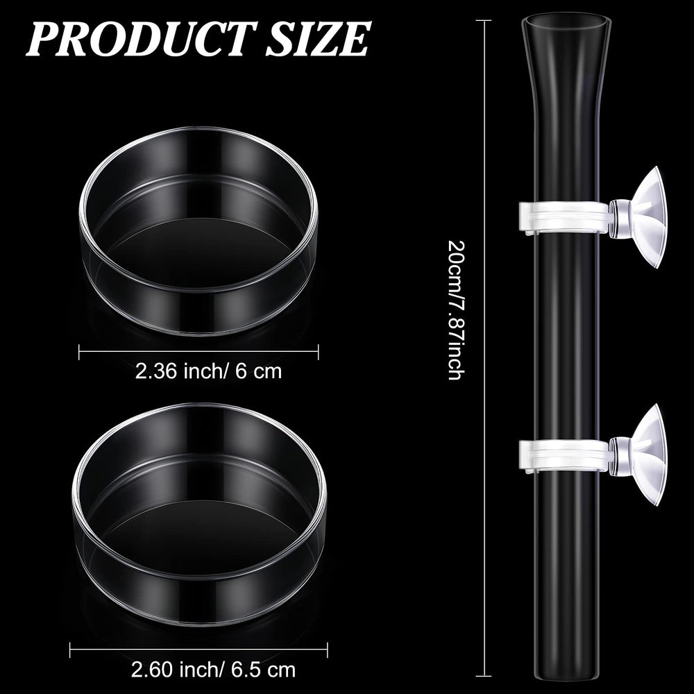 CHENGU bol d'alimentation en verre pour crevettes, 6 cm, accès facile.
