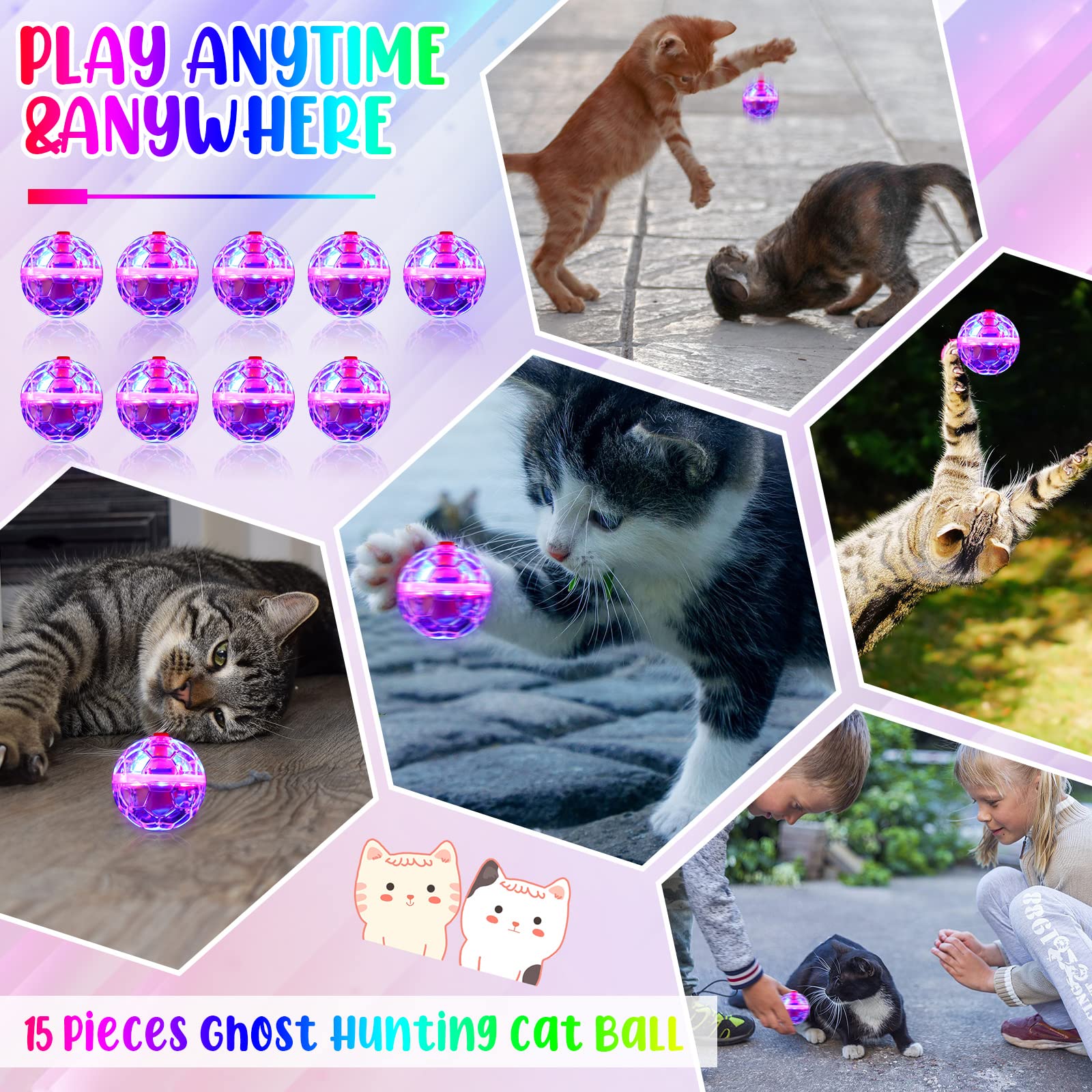 CHENGU boules-chat materiau-pc : matériau robuste sans odeur.