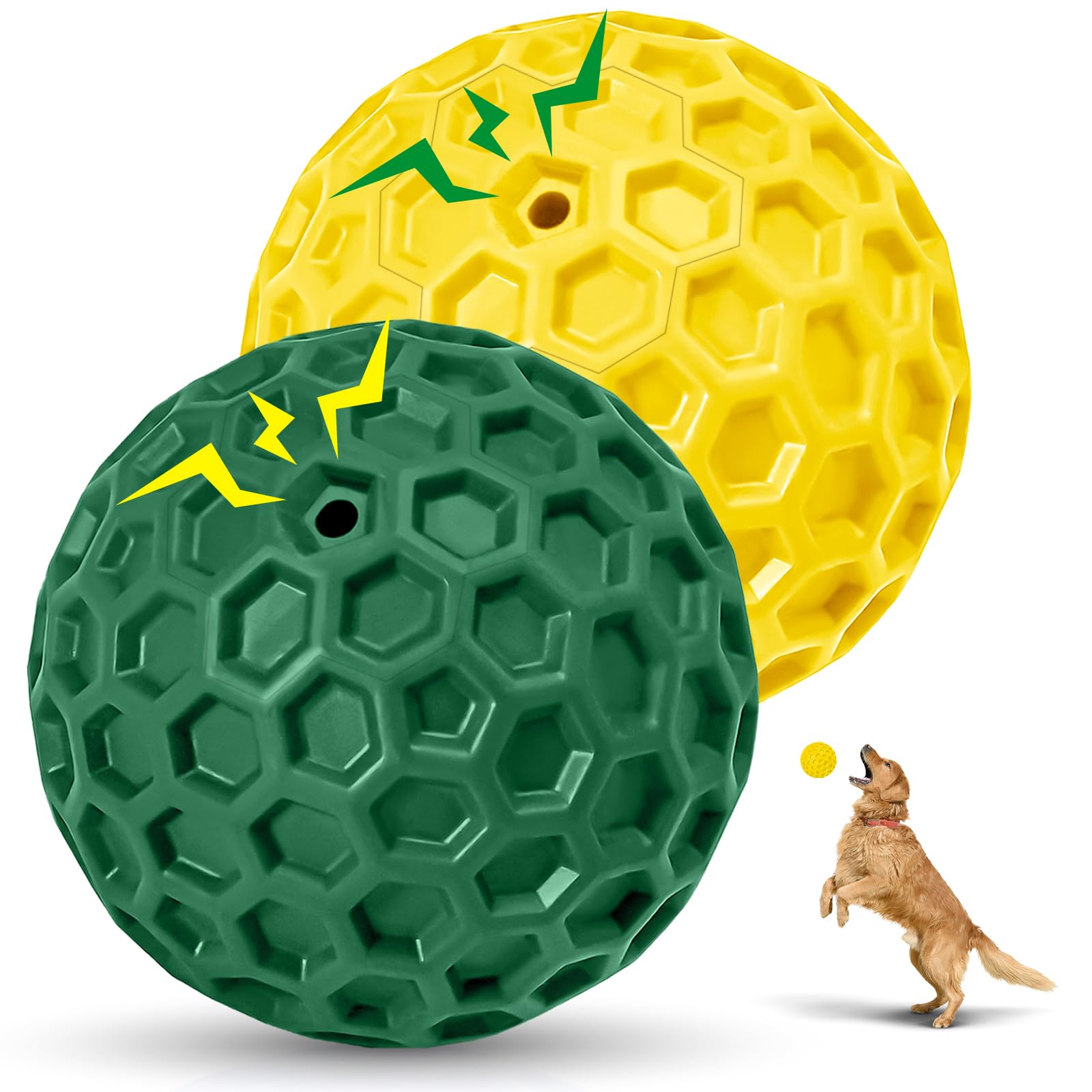 Balle siffleuse CHEODIN indestructible pour chien, jeu durable et engagement.