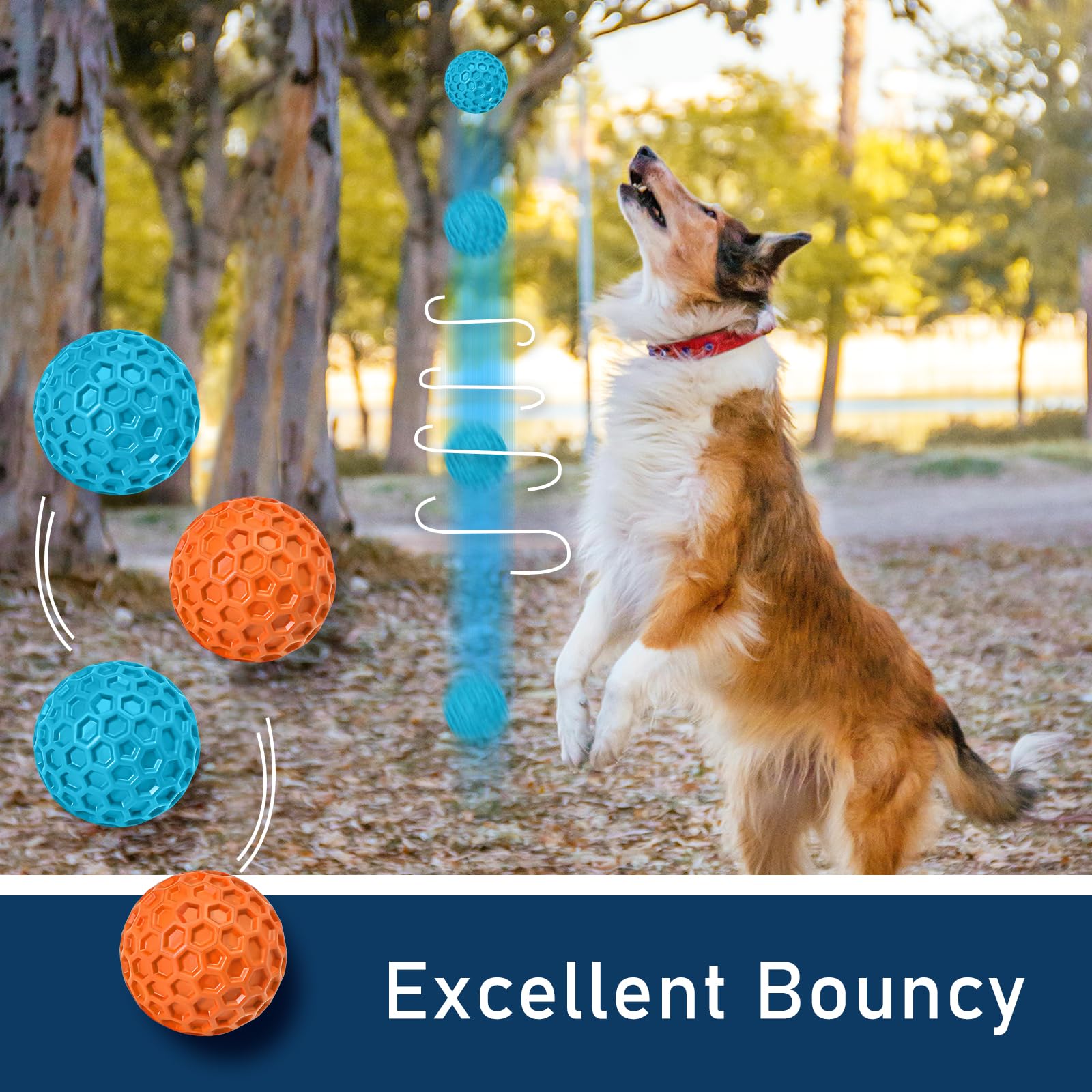 CHEODIN – balle incassable qui couine, cadeau parfait pour les propriétaires de chiens.