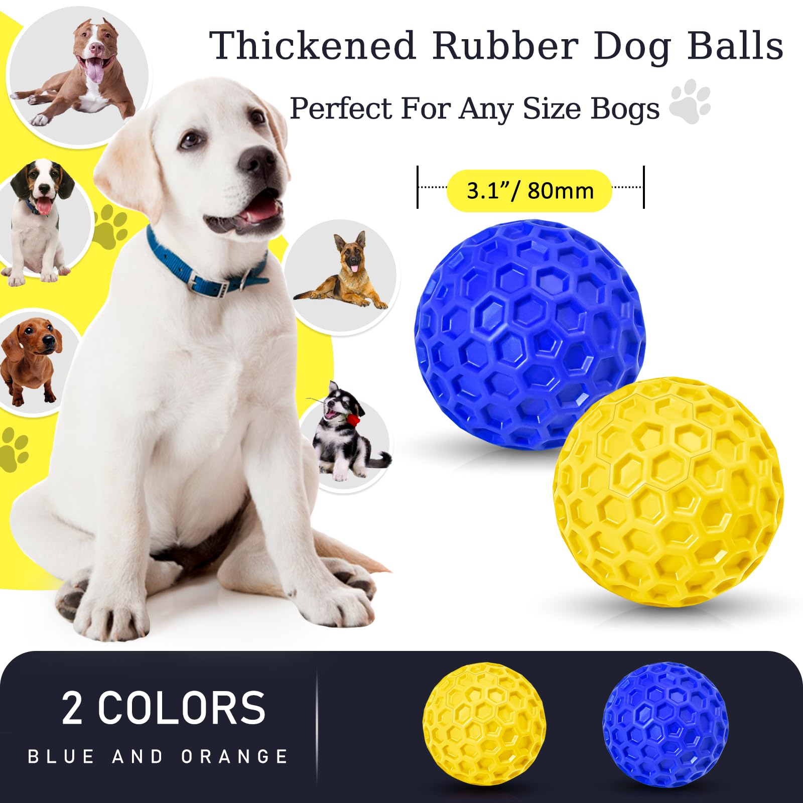 CHEODIN pack de deux balles sifflet durables pour sessions de jeu.