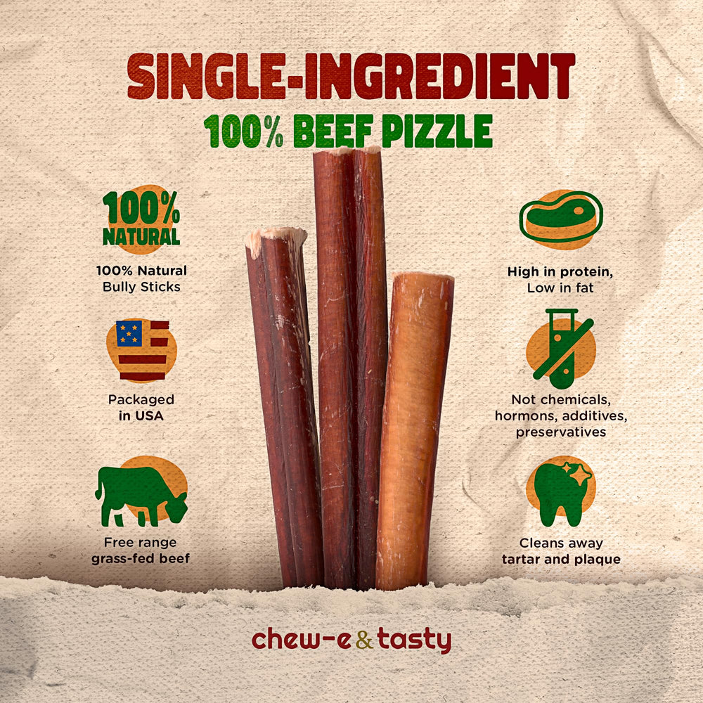 Chew-e&tasty bâtonnets bully digestibles, faciles sur l’estomac.