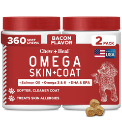 Chew + Heal Labs Best Itchy Skin Relief, démangeaisons chien, pelage sain.