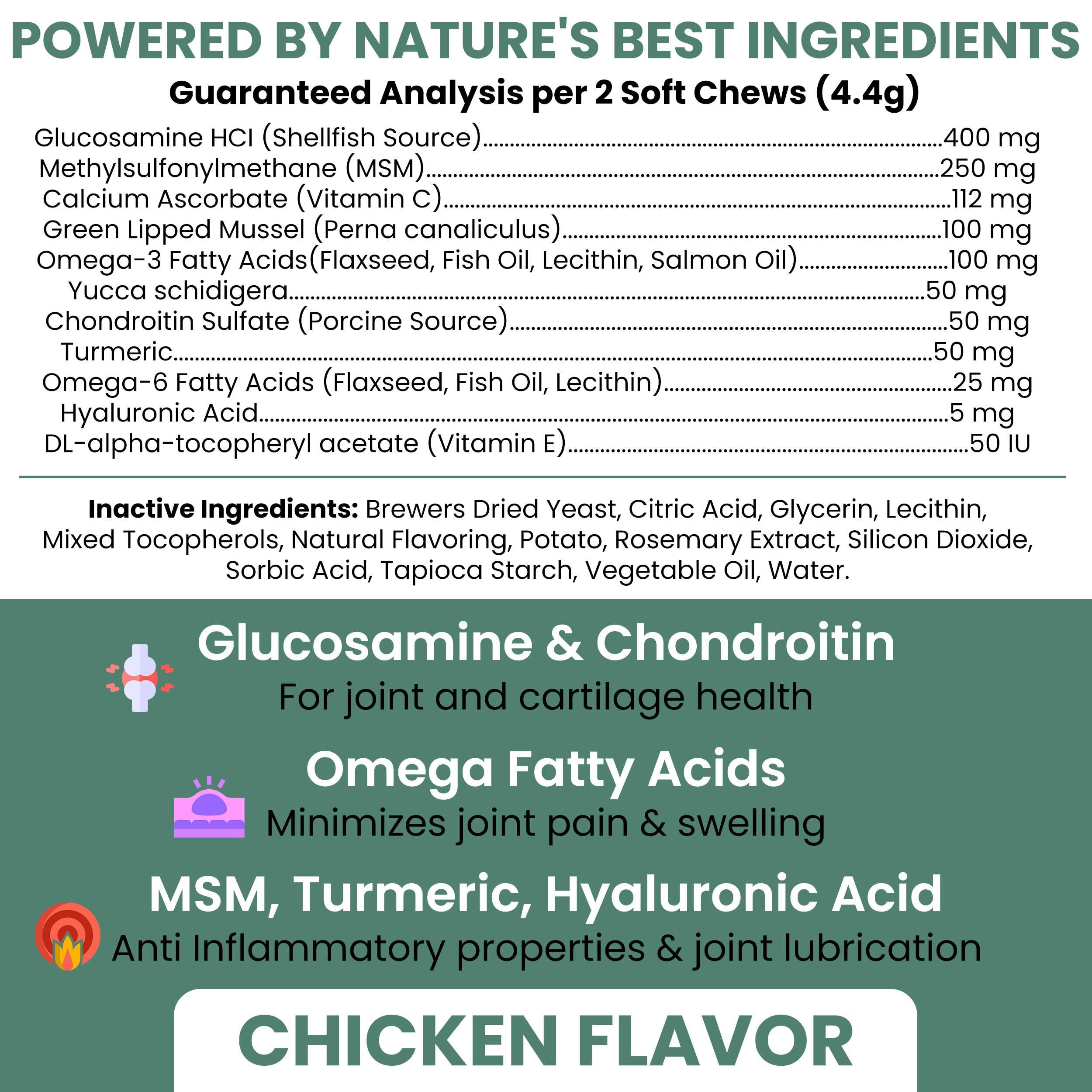 Friables Chew + Heal Labs pour articulations chiens: texture douce et soutien possible.