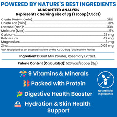 Chew + Heal Labs poudre lait chèvre – chiots en développement