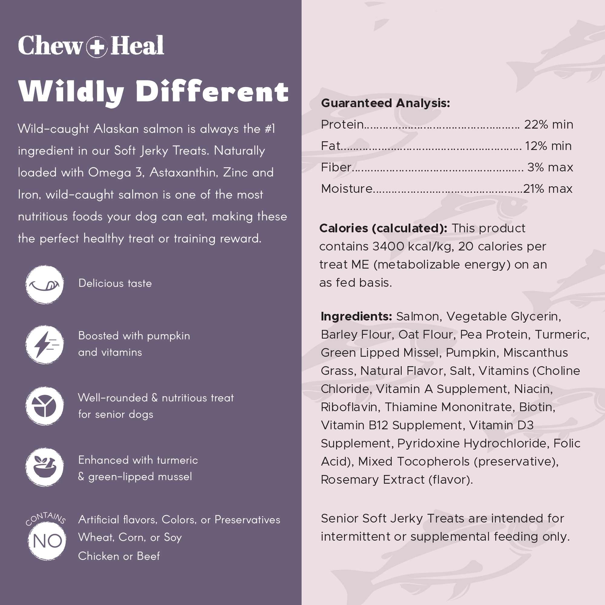 Chew Heal Labs récompense facile pour chiens âgés.