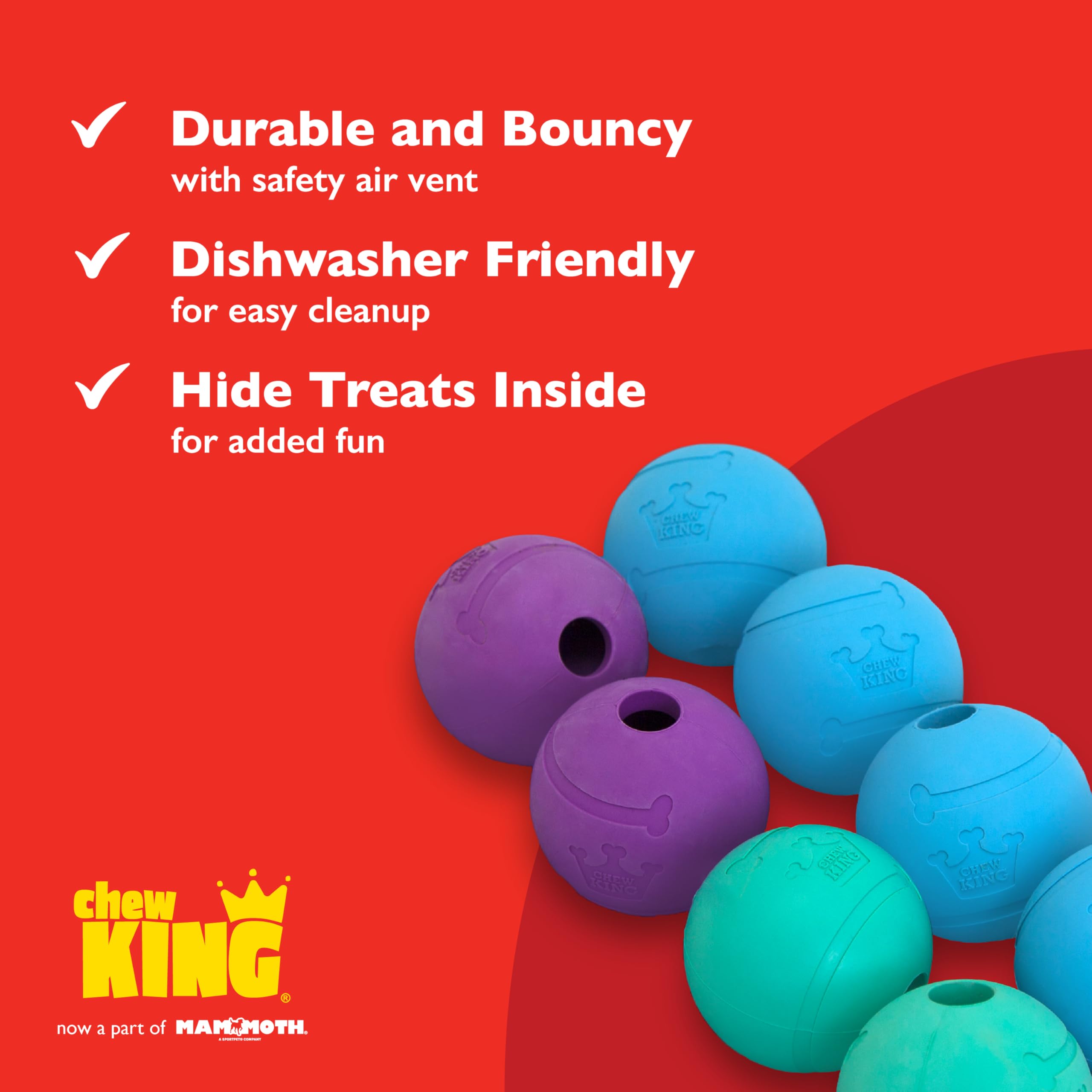 Chew King balle rebond rapide et durable.