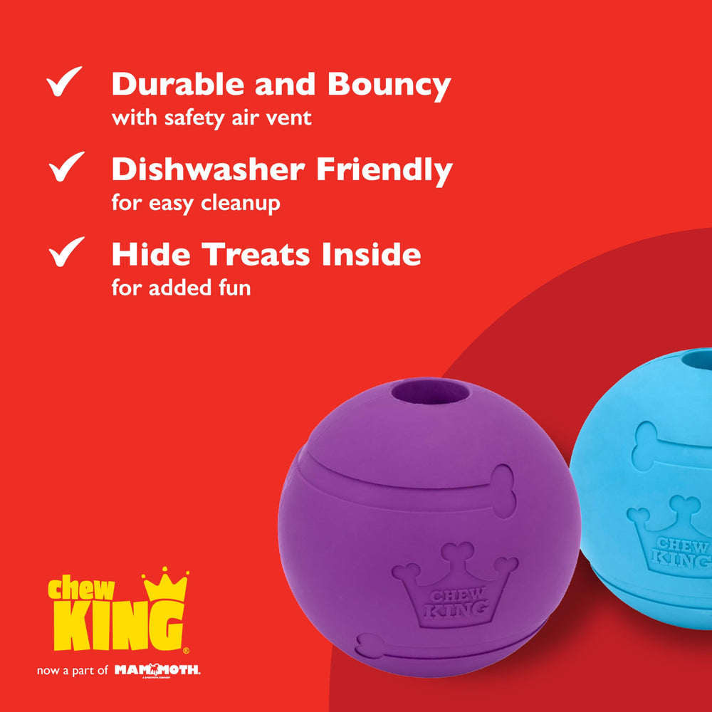 Chew King balle avec friandise intégrée pour stimuler l'intérêt