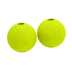 Boules Chew King jaune, diamètre 6,35 cm, adaptées au jeu de récupération durable.