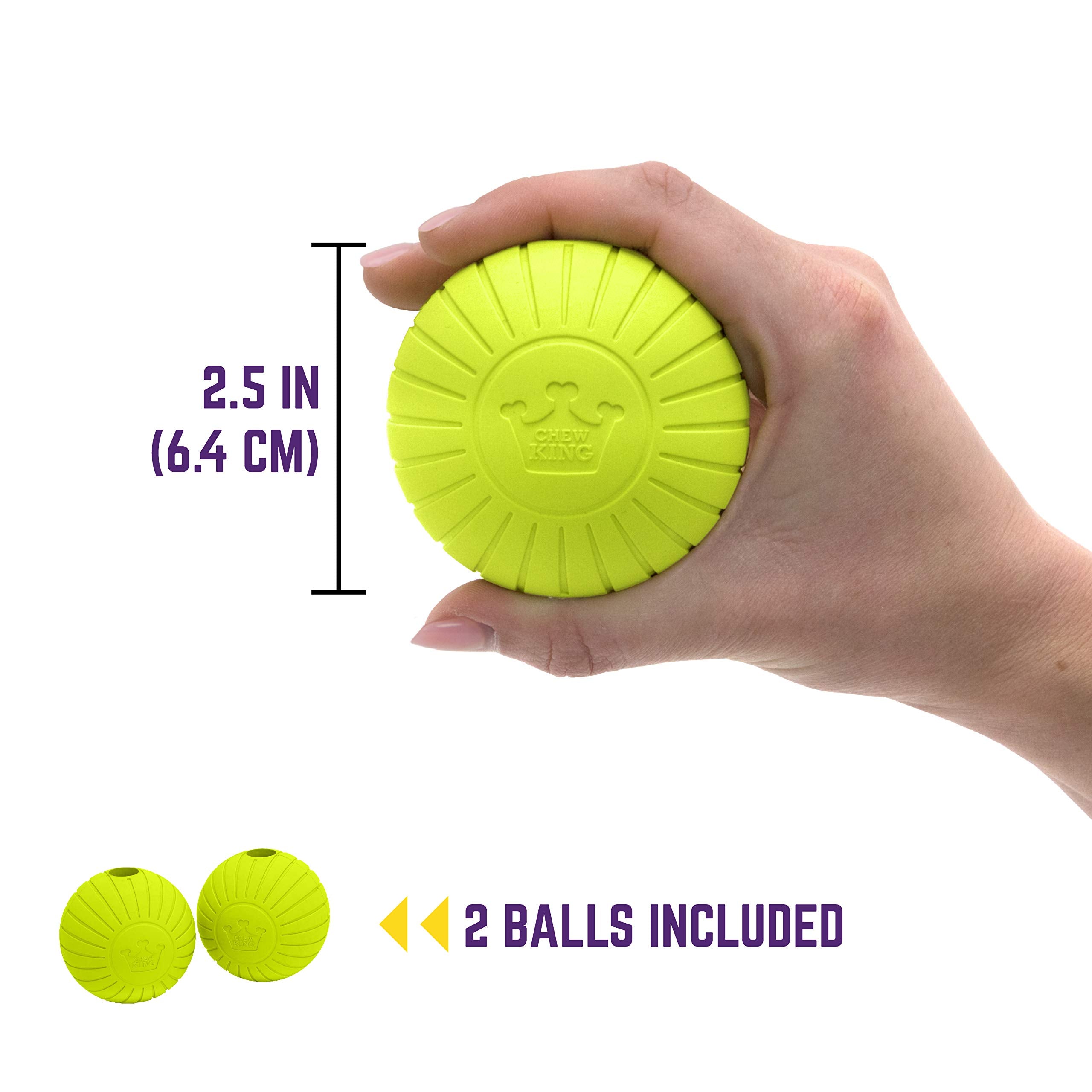 Boules Chew King jaune compatibles avec lance-balles standard moyenne.
