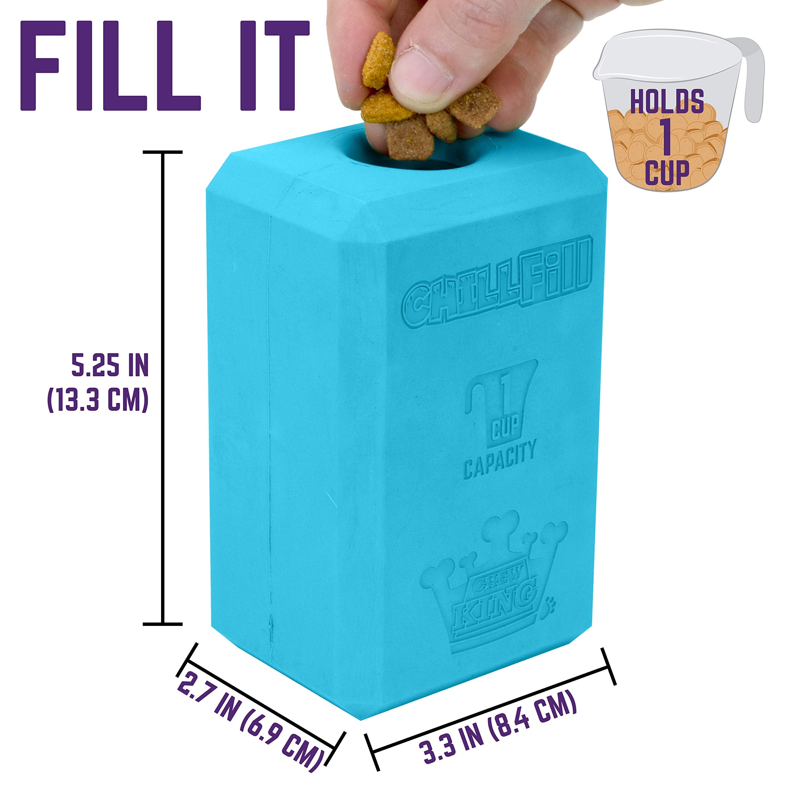 Chew King Chill Fill – caoutchouc naturel durable pour les mâchoires actives.