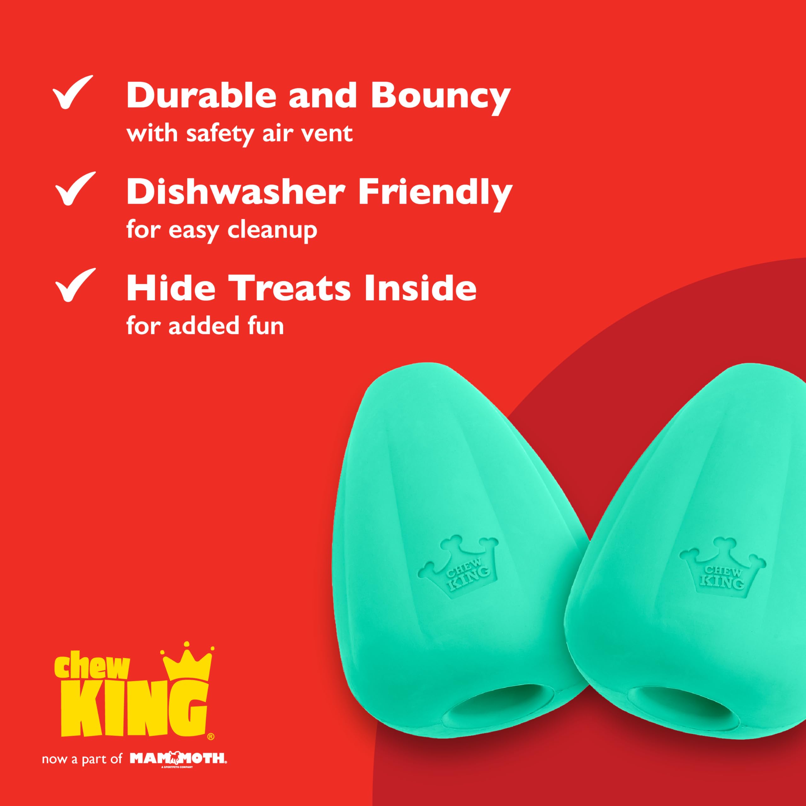 Chew King – aide à l’enrichissement lorsque vous laissez votre chien jouer seul.