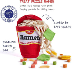 CHEWFFON coupelle ramen avec garnitures, cache des friandises pour exploration.
