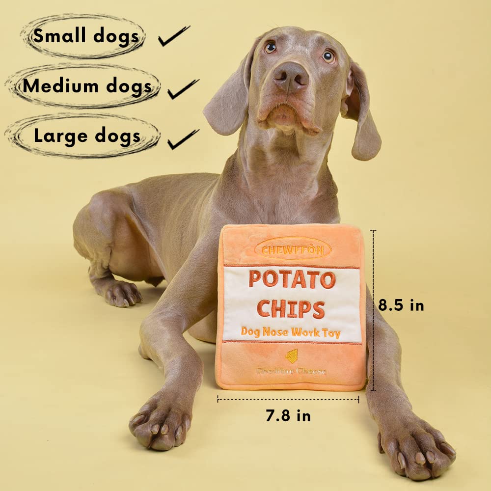 CHEWFFON jouet adapté à toutes les tailles de chien et dimensions visibles.