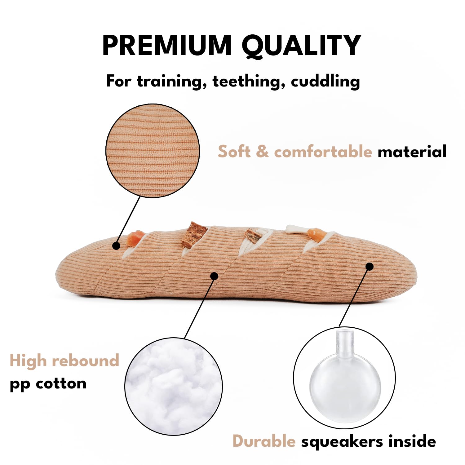 CHEWFFON taille-ideal-chien-moyen: parfait pour les chiens moyens à grands et interactions.