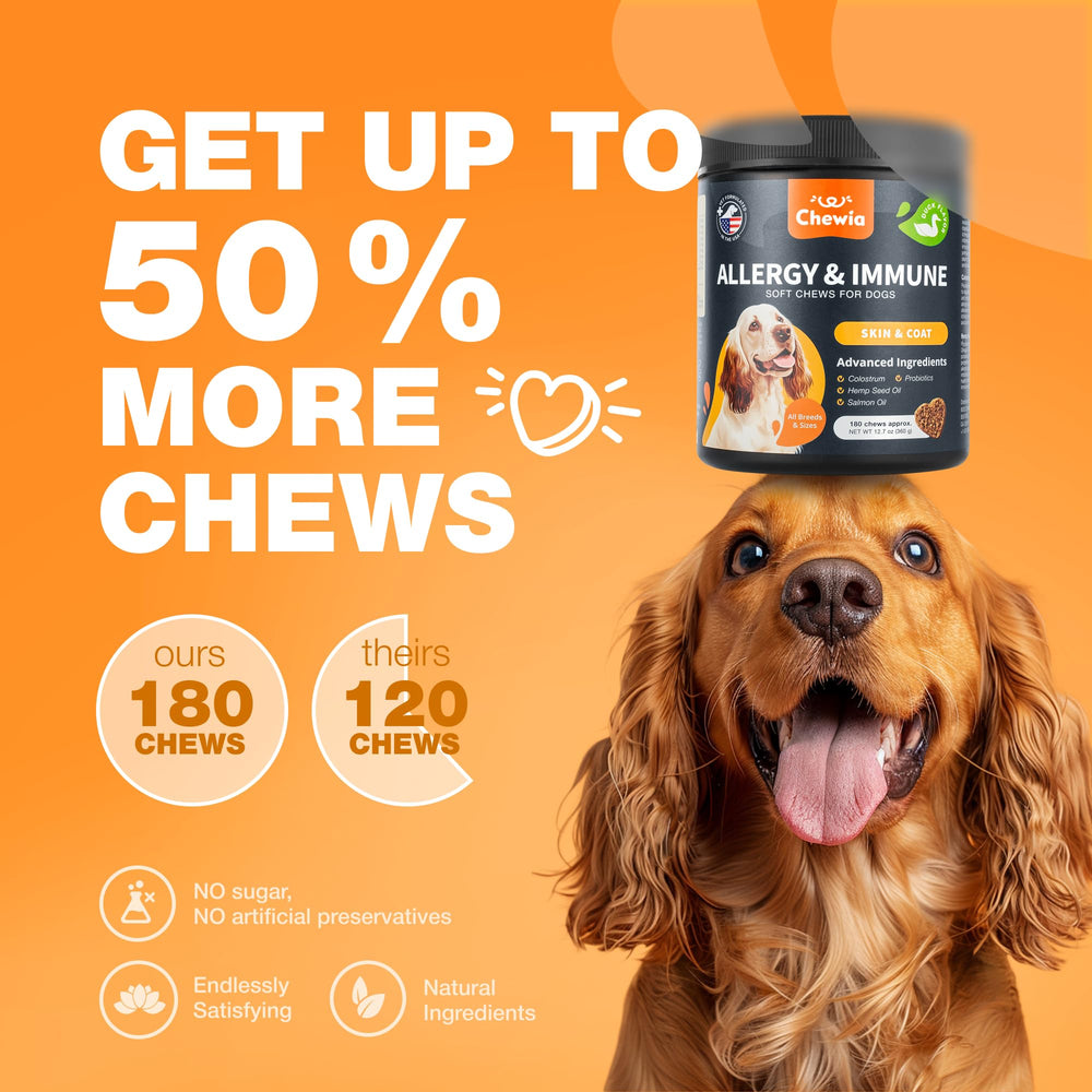 CHEWIA Allergie pour chien – colostrum et probiotiques pour les défenses naturelles
