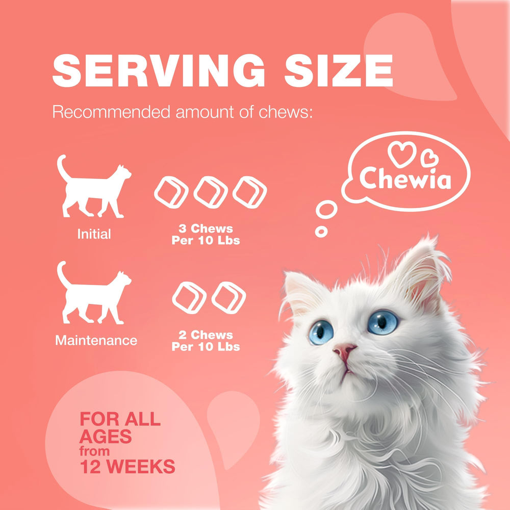 Soutien peau et poil du chat grâce à Chewia, bien-être potentiel.