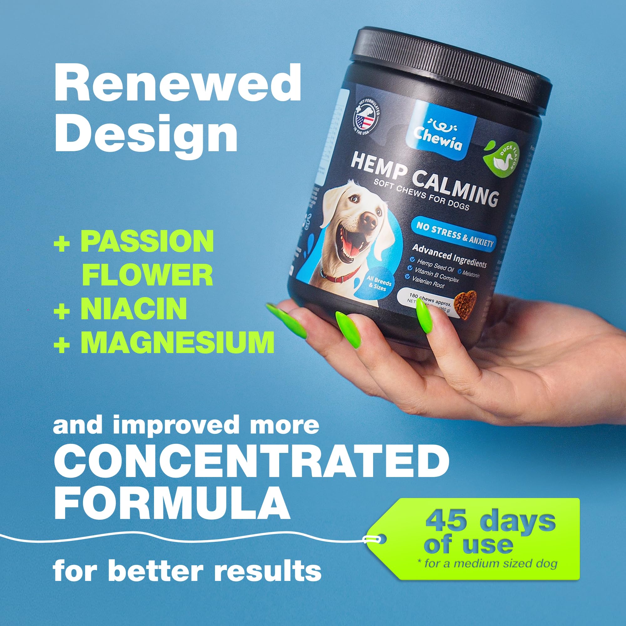 CHEWIA friables calmants, chien-zen: chien détendu pendant l’entraînement