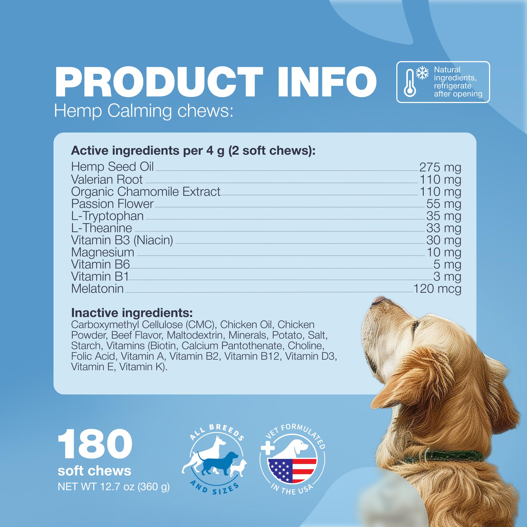 CHEWIA: friandises qui favorisent concentration et apaisement chez les chiens.