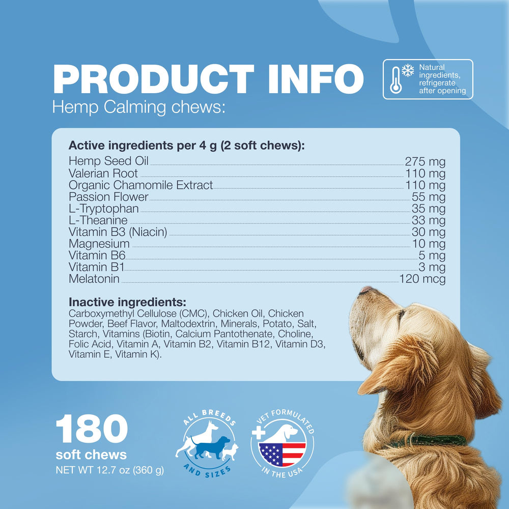 CHEWIA: friandises qui favorisent concentration et apaisement chez les chiens.