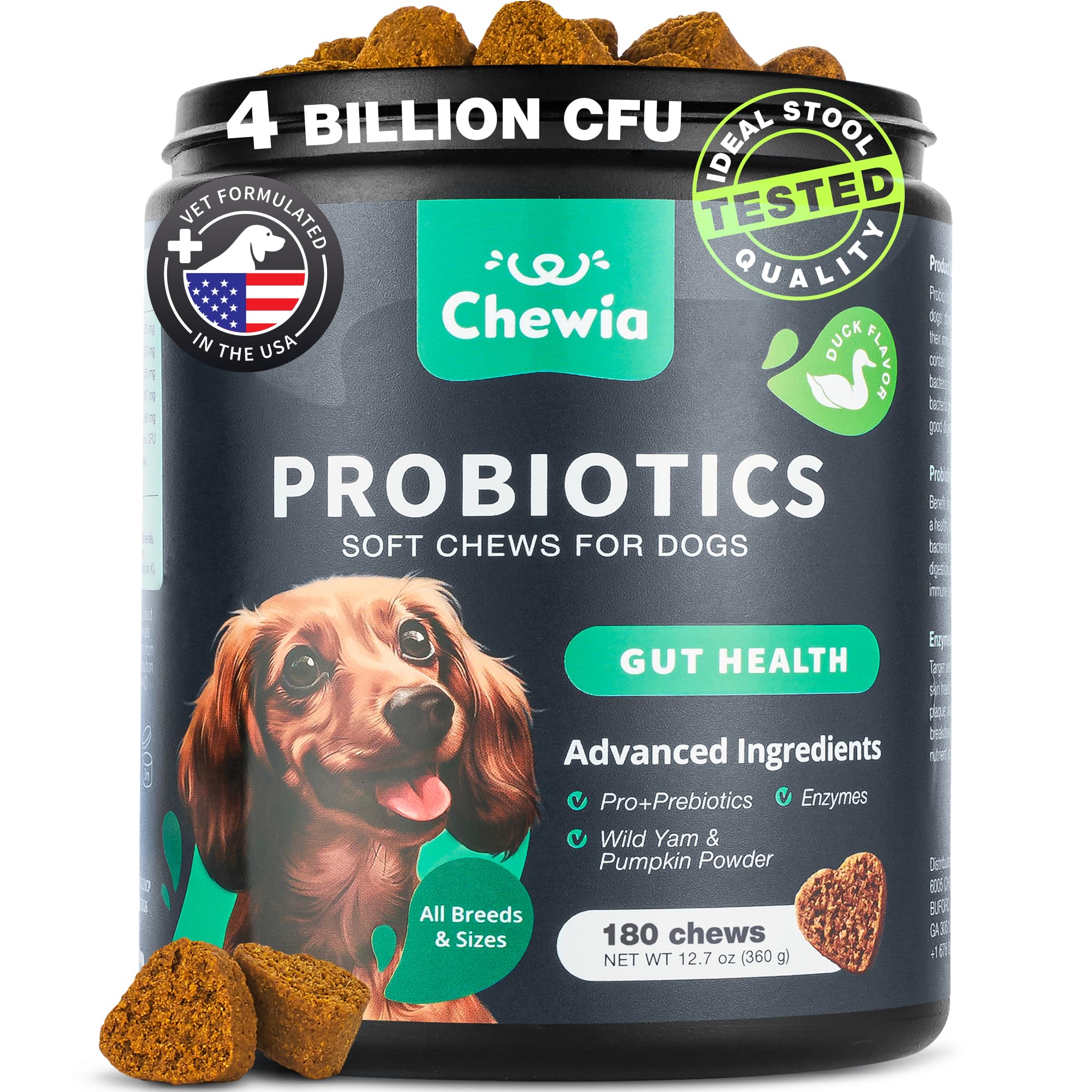 CHEWIA Probiotiques pour chien — équilibre-flore-intestinale et digestion.