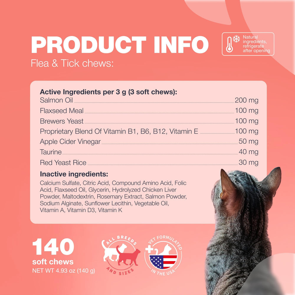 Utilisation quotidienne Chewia, protection continue pour chats de tous âges.
