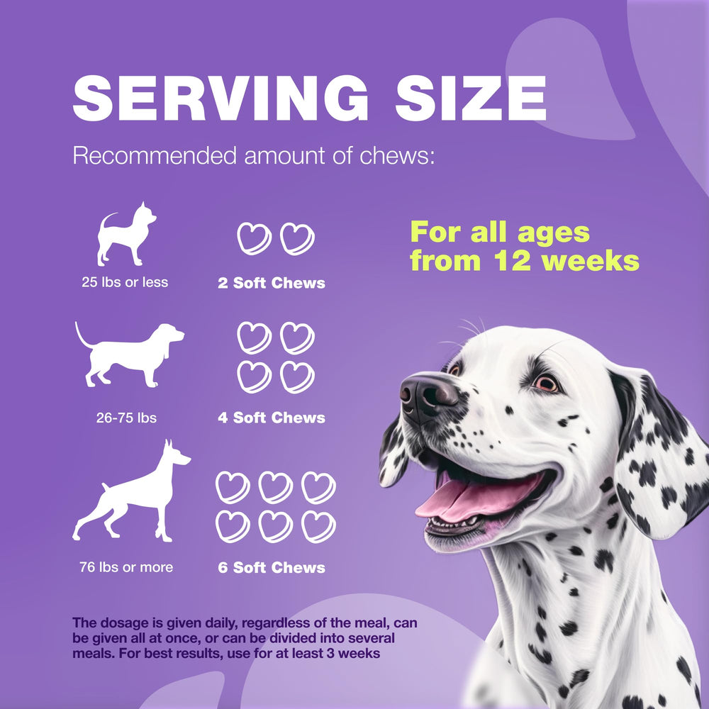 CHEWIA 15 en 1 – dosage quotidien adapté au poids du chien.