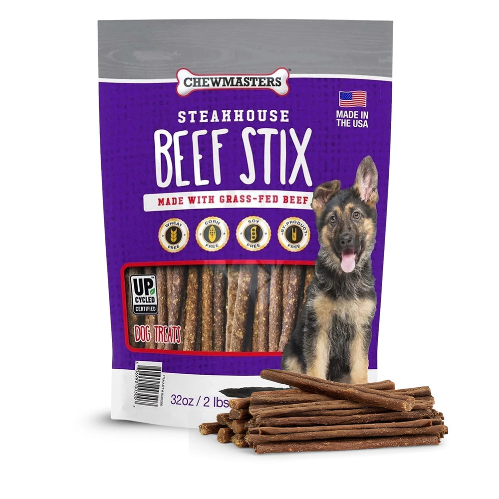 Chewmasters Beef Stix emballage 2 livres, pratique pour les séances d’entraînement.