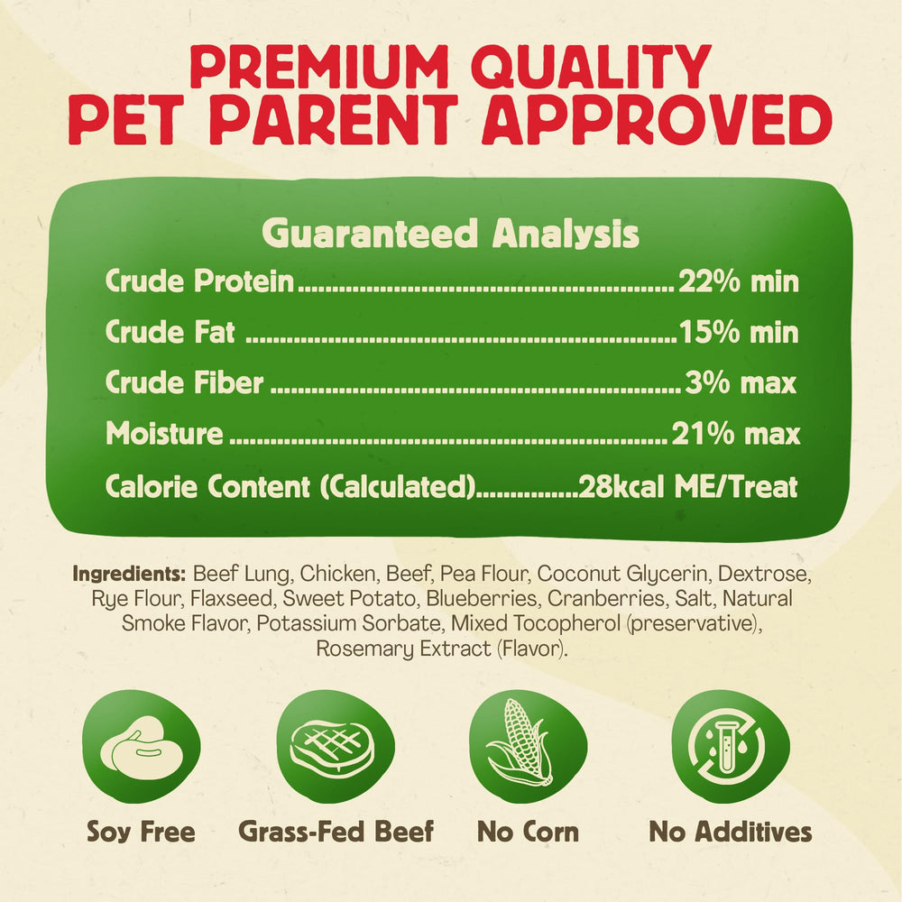 Protéine naturelle de Chewmasters Beef Stix pour chiens actifs.