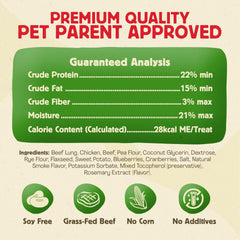 Protéine naturelle de Chewmasters Beef Stix pour chiens actifs.