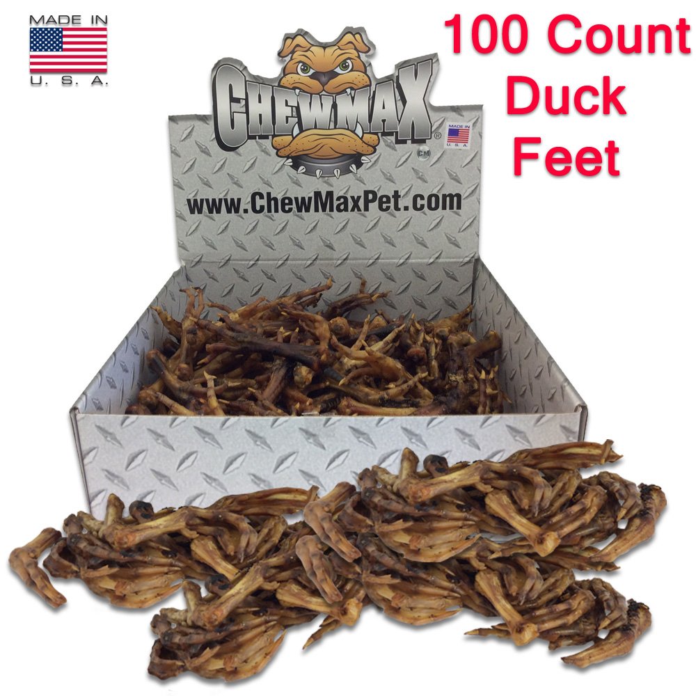 Chewmax pattes de canard : texture naturelle et friandise robuste pour la mastication.