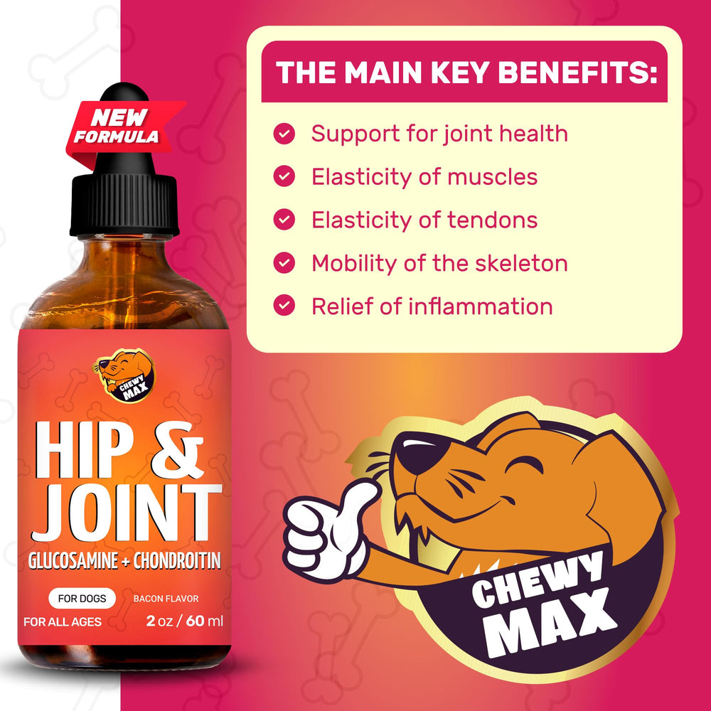 Chewy Max glucosamine liquide – ingrédients naturels clairement identifiables.