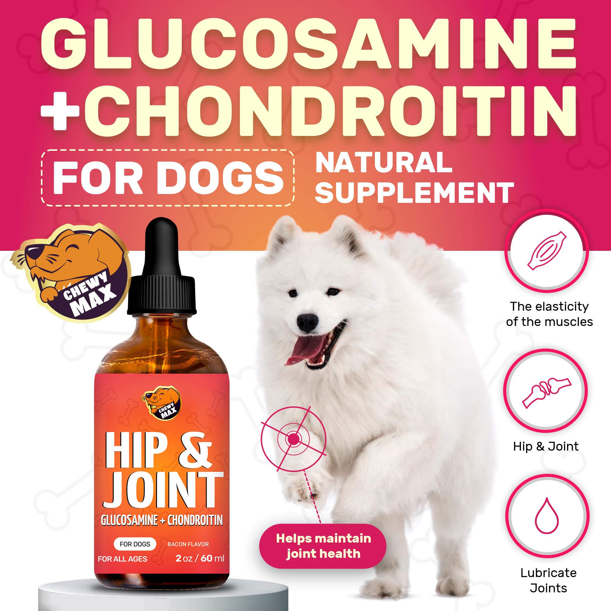 Chewy Max glucosamine – ingrédients biologiques à 100 pourcent.