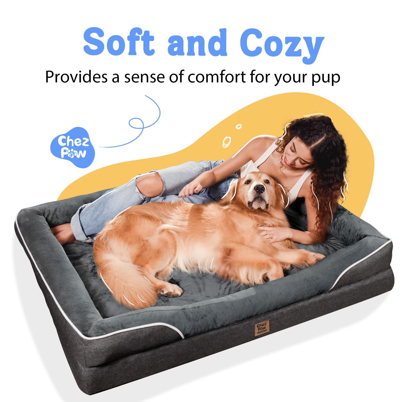 Fond antidérapant Chez Paw assure stabilité sur sols durs.