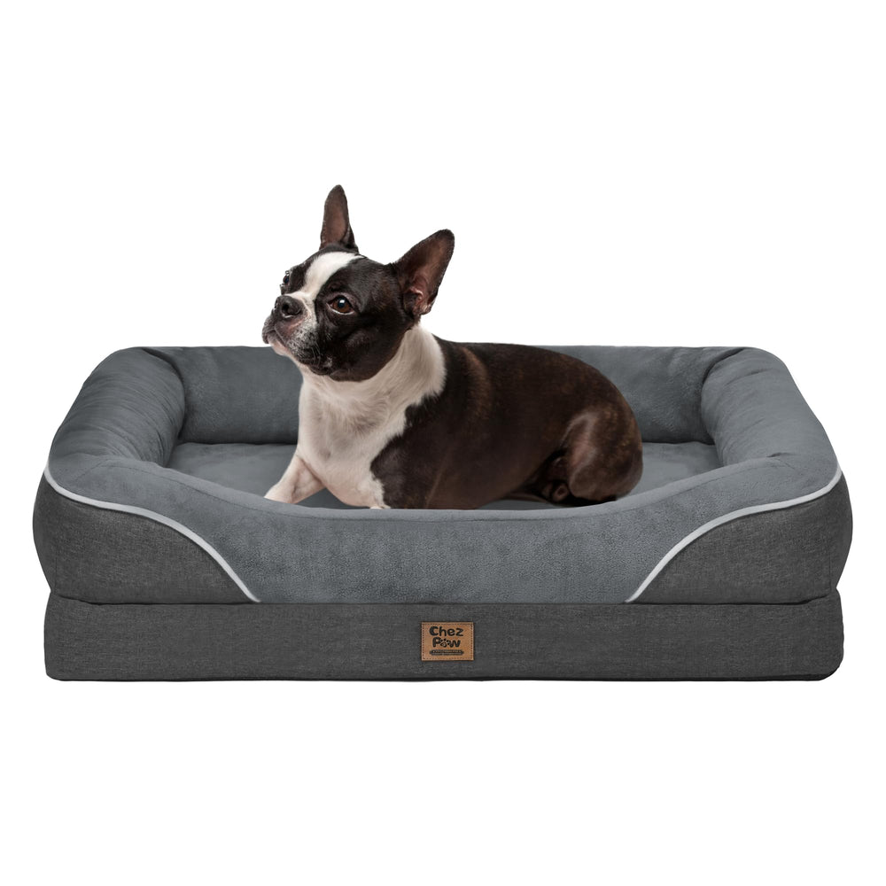 Lit orthopédique XL Chez Paw avec soutien 360° pour repos optimal.