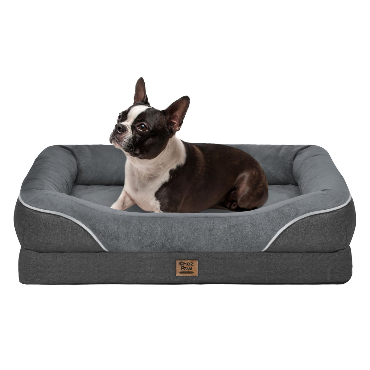 Lit orthopédique XL Chez Paw avec soutien 360° pour repos optimal.