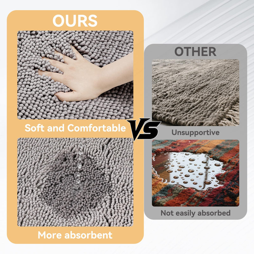 ChgLiPets lavable en machine, entretien facile du tapis gris.